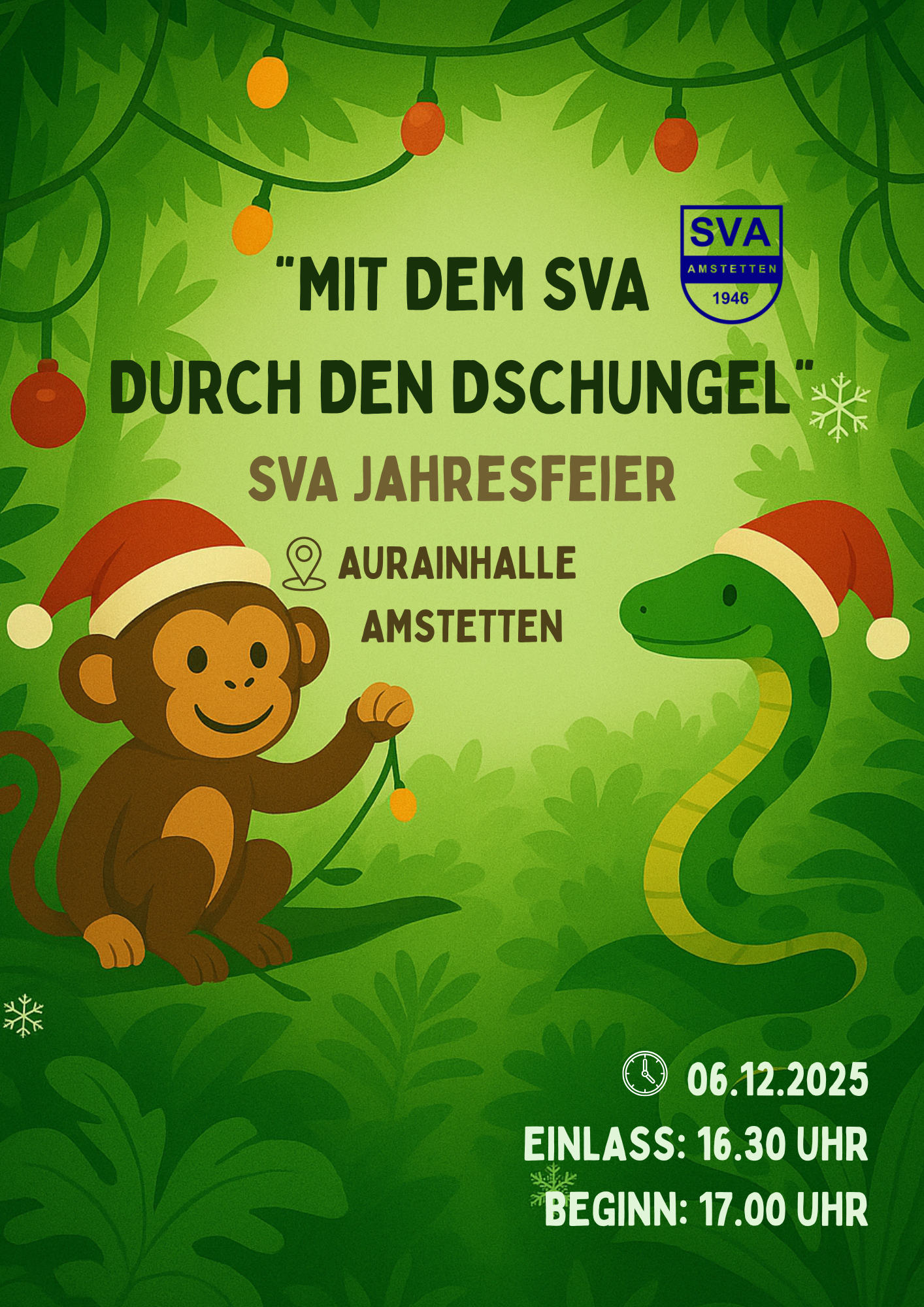 "Mit dem SVA durch den Dschungel" - Jahresfeier 2025 SV Amstetten